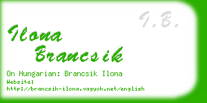 ilona brancsik business card